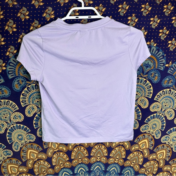 🐾free w/purchase🐾 lilac purple crop top - Picture 2 of 6